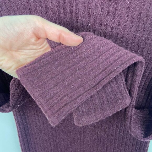 Aritzia Wilfred Free Mariel Ribbed‎ Knit Dress Size XS Burgundy Maroon Purple - Picture 8 of 14